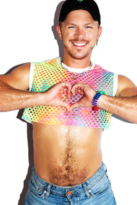Prism Tye Dye Mesh Extreme Crop Tank- Multi