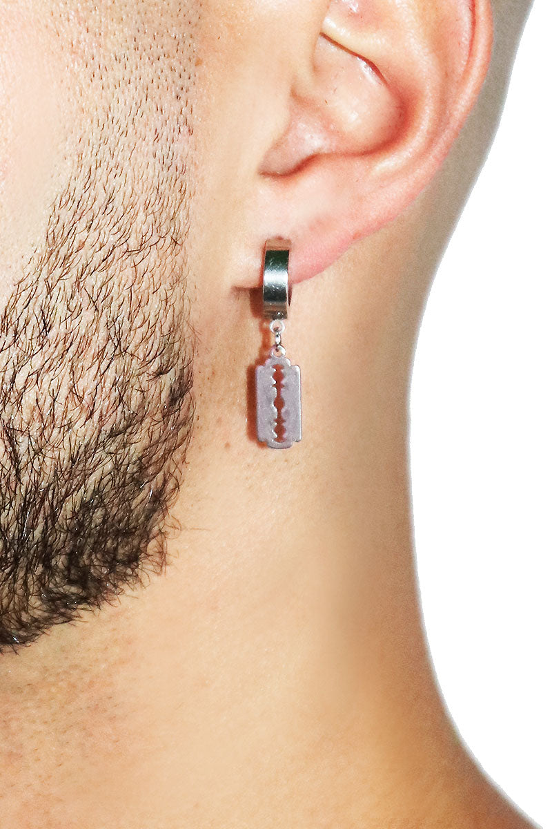 Razor Single Earring- Silver