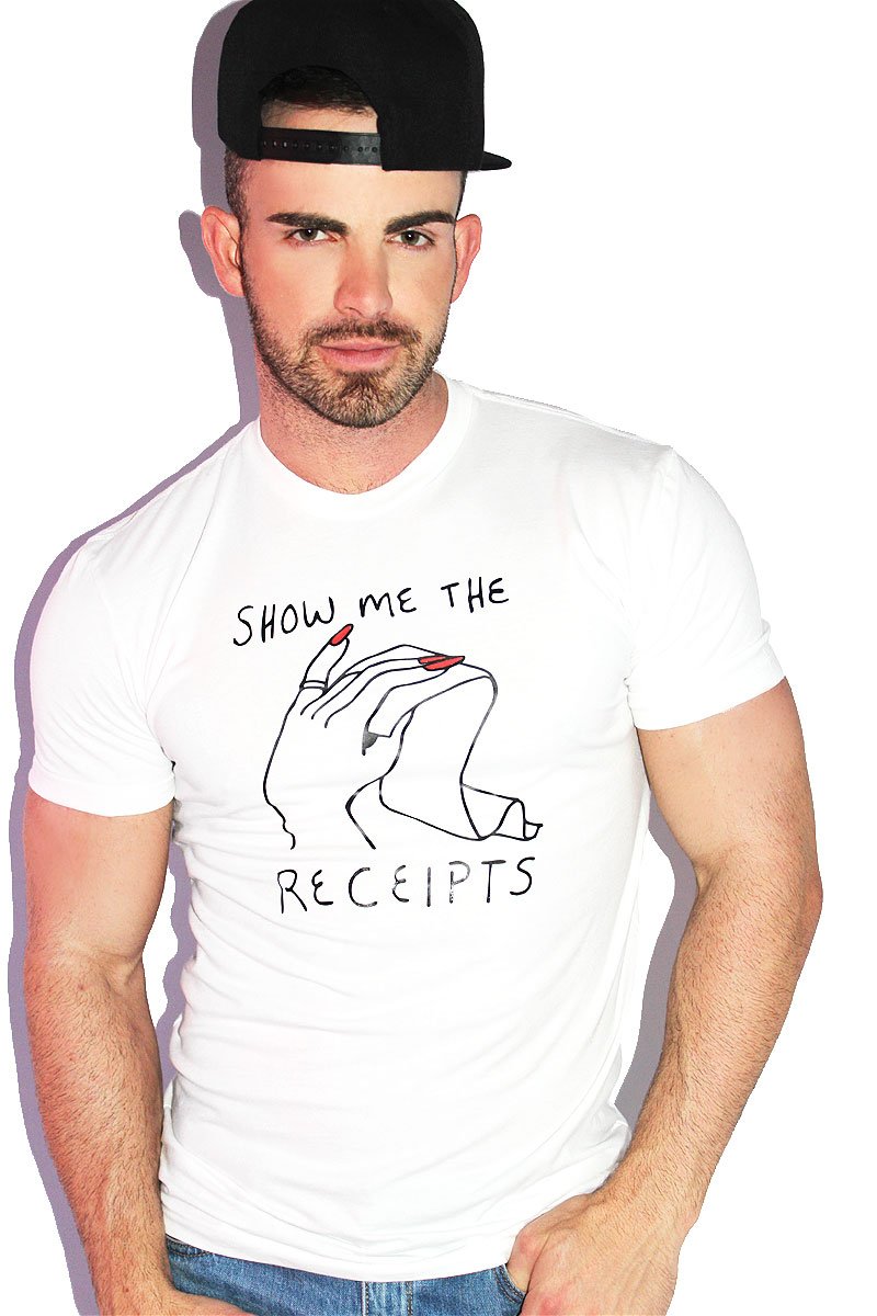 Show Me The Receipts Tee- White