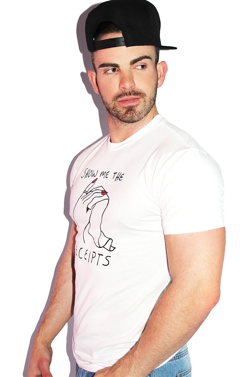Show Me The Receipts Tee- White