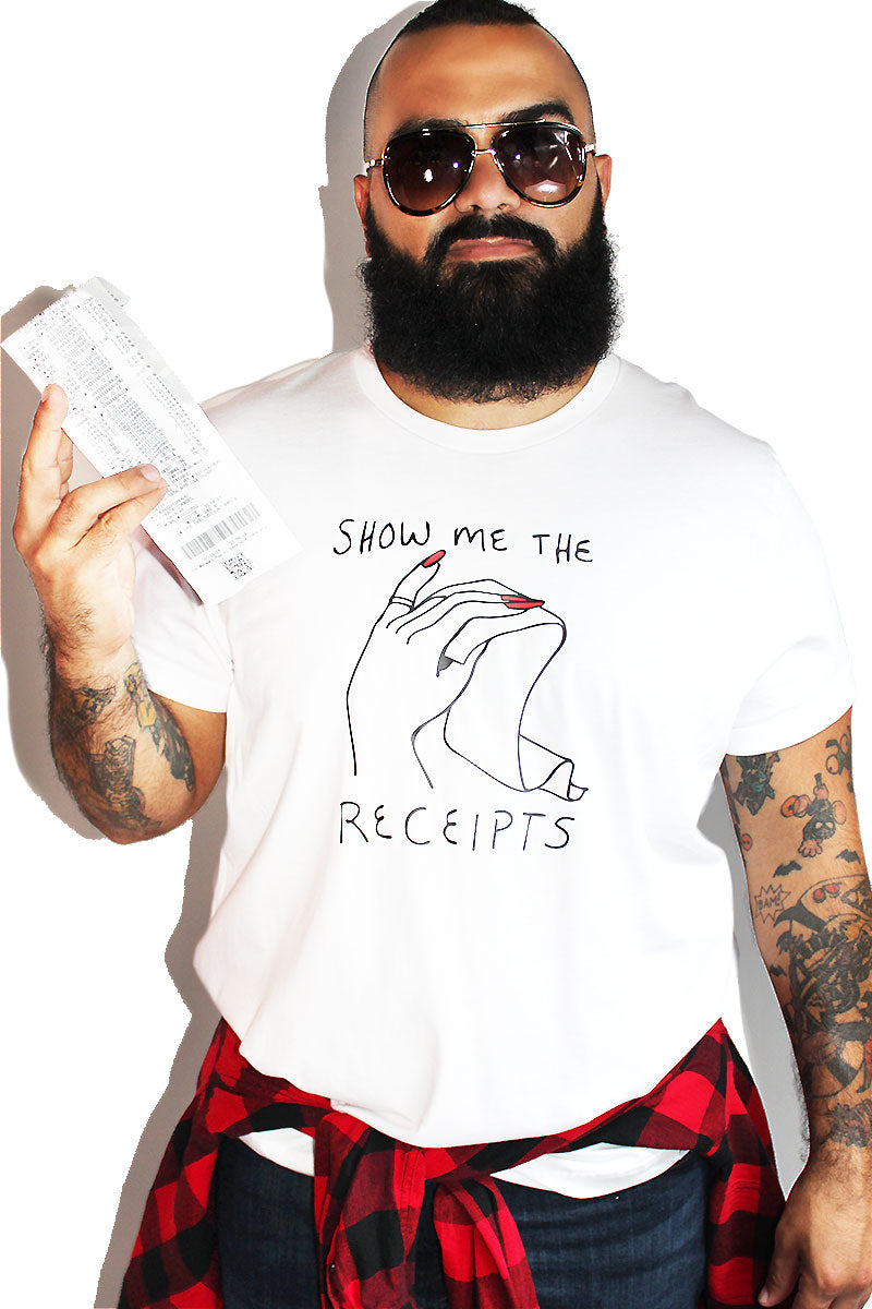 PLUS: Show Me The Receipts Tee- White