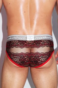 Obsession Lace Brief-Red