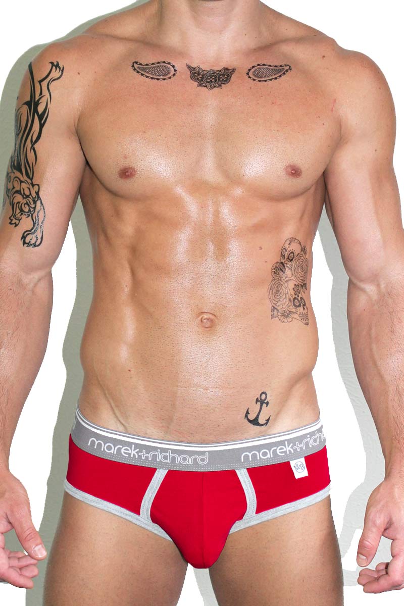 Core Open Back Brief-Red
