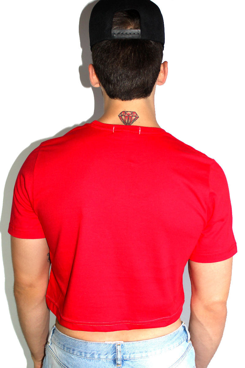 Core Crop Tee-Red
