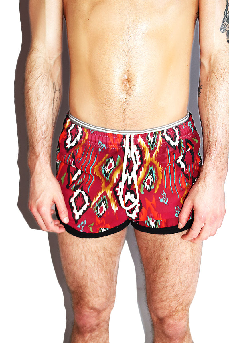 Dancing Dusk Running Shorts- Burgundy