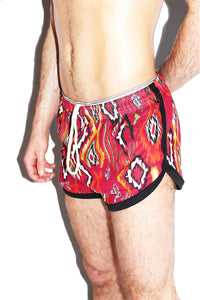Dancing Dusk Running Shorts- Burgundy