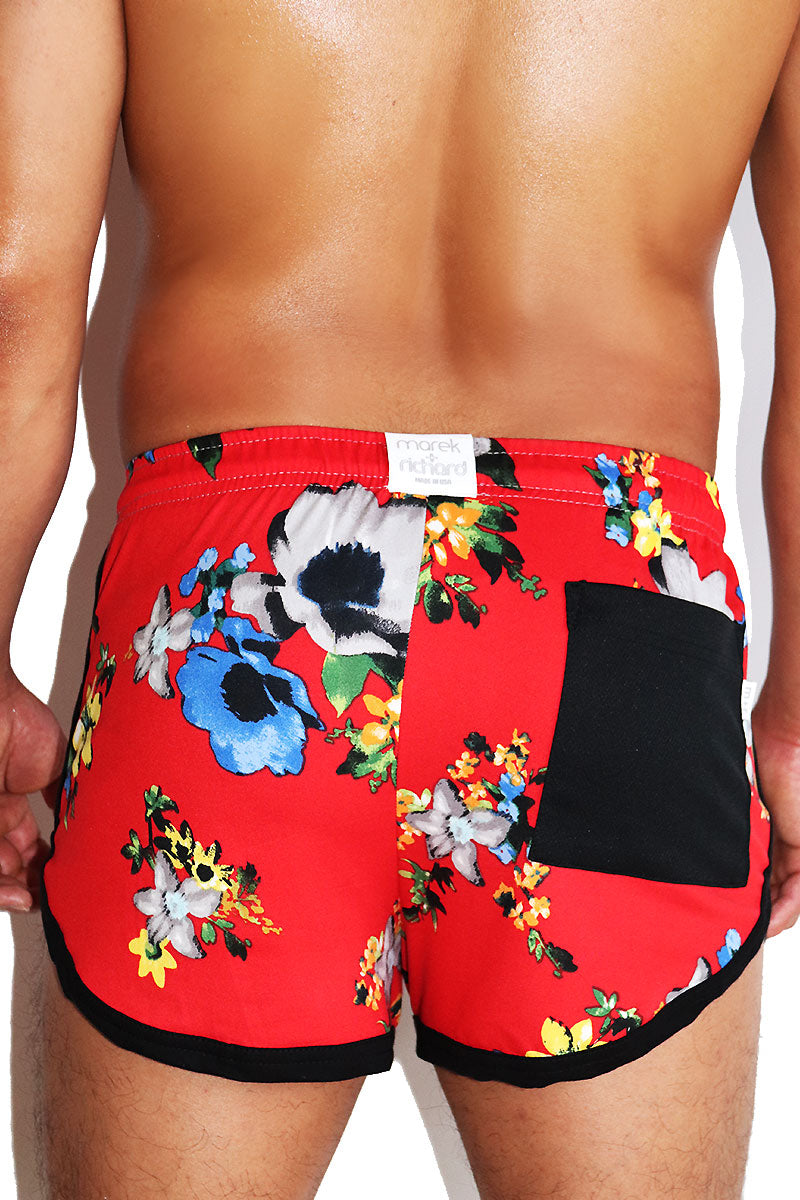 Bali Running Shorts-Red