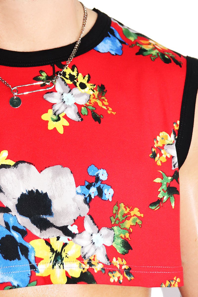 Bali Extreme Crop Tank-Red