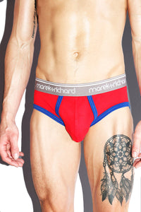 Monster Face Open Back Brief- Red