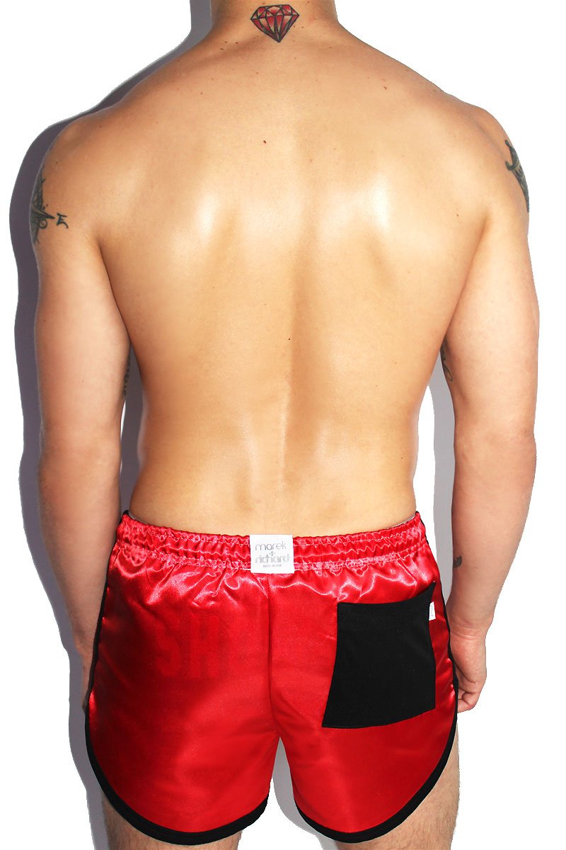 Red runner shorts on sale