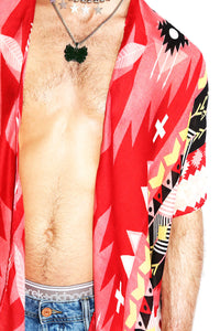 Festival Kaftan Lounge Robe- Red