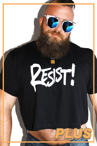 PLUS: Resist Crop Tee-Black