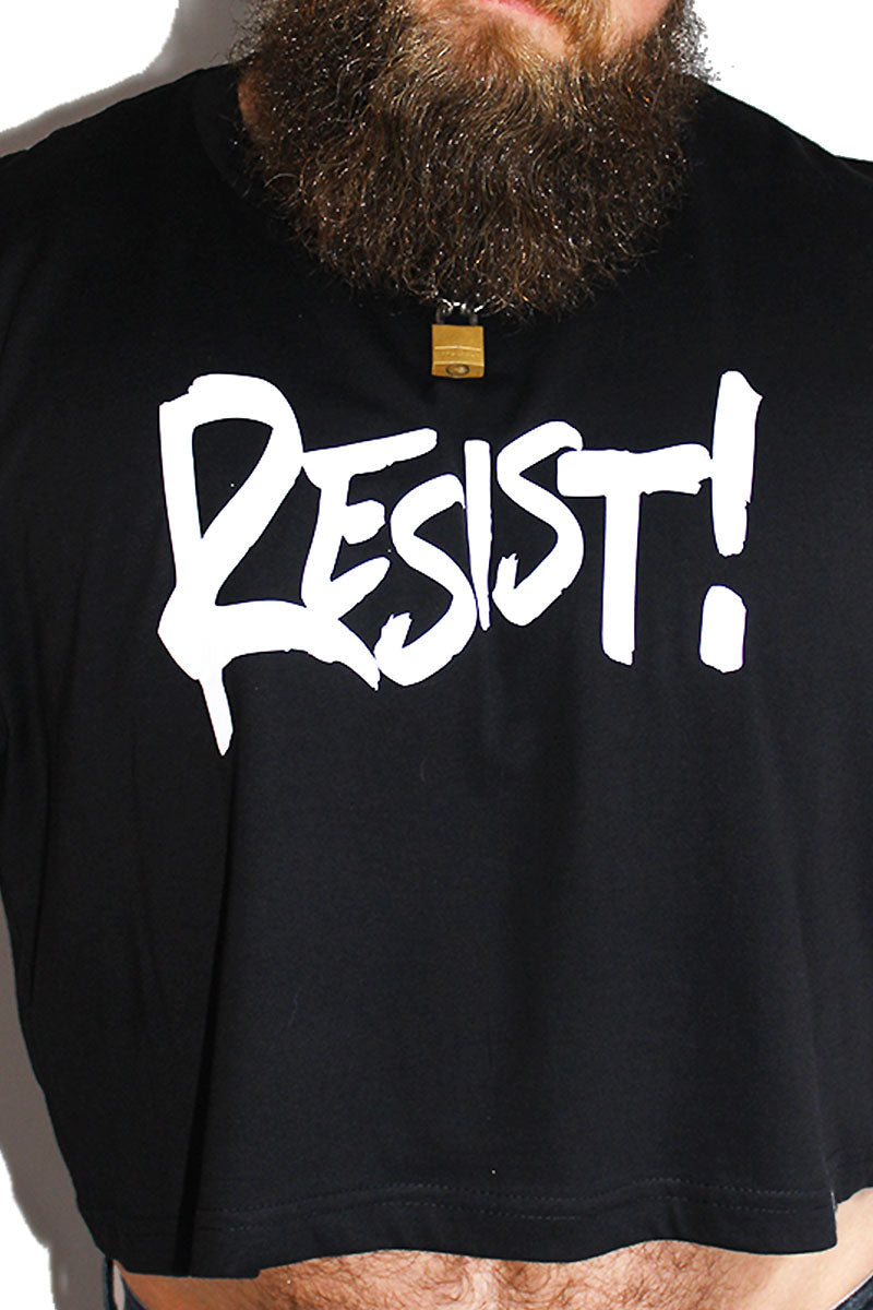 PLUS: Resist Crop Tee-Black
