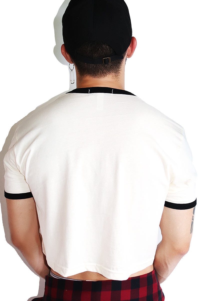 RIP Me A New One Crop Ringer Tee-Cream