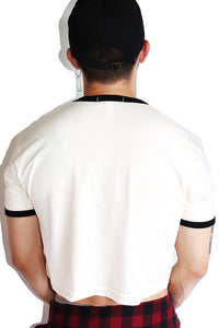 RIP Me A New One Crop Ringer Tee-Cream