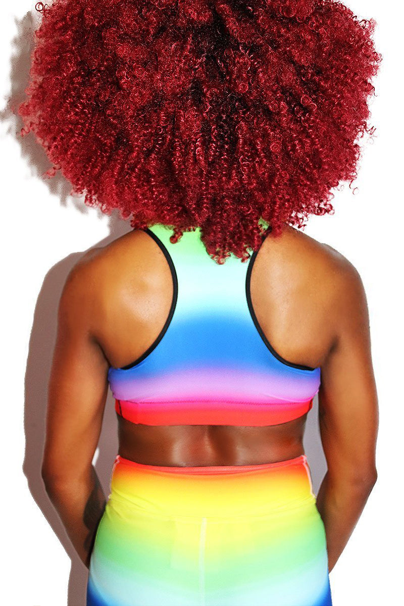 Rainbow Ombre Sports Tank- Multi