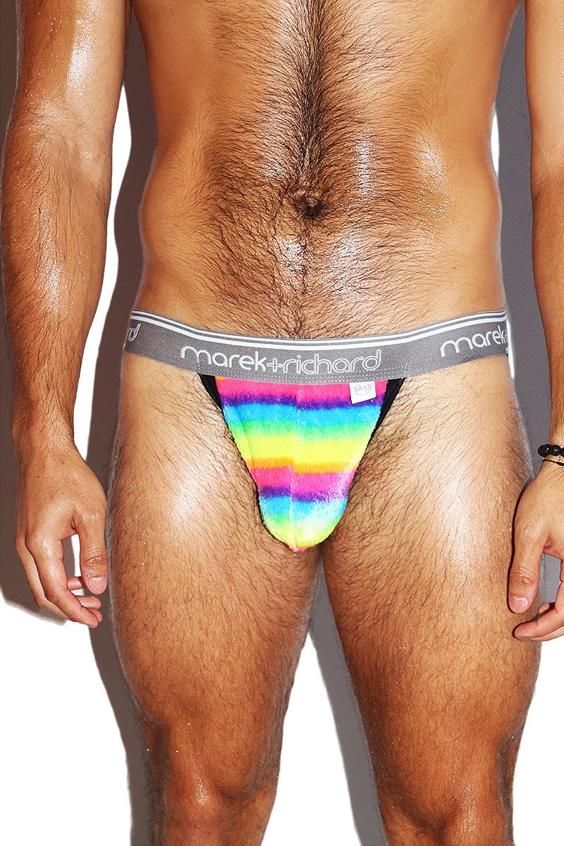 Furry Rainbow Jockstrap- Multi