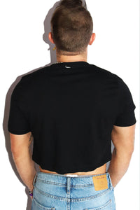 Rainbow Hearts Crop Tee- Black