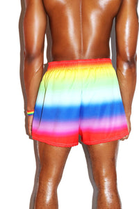 Rainbow Ombre Active Shorts- Mutli