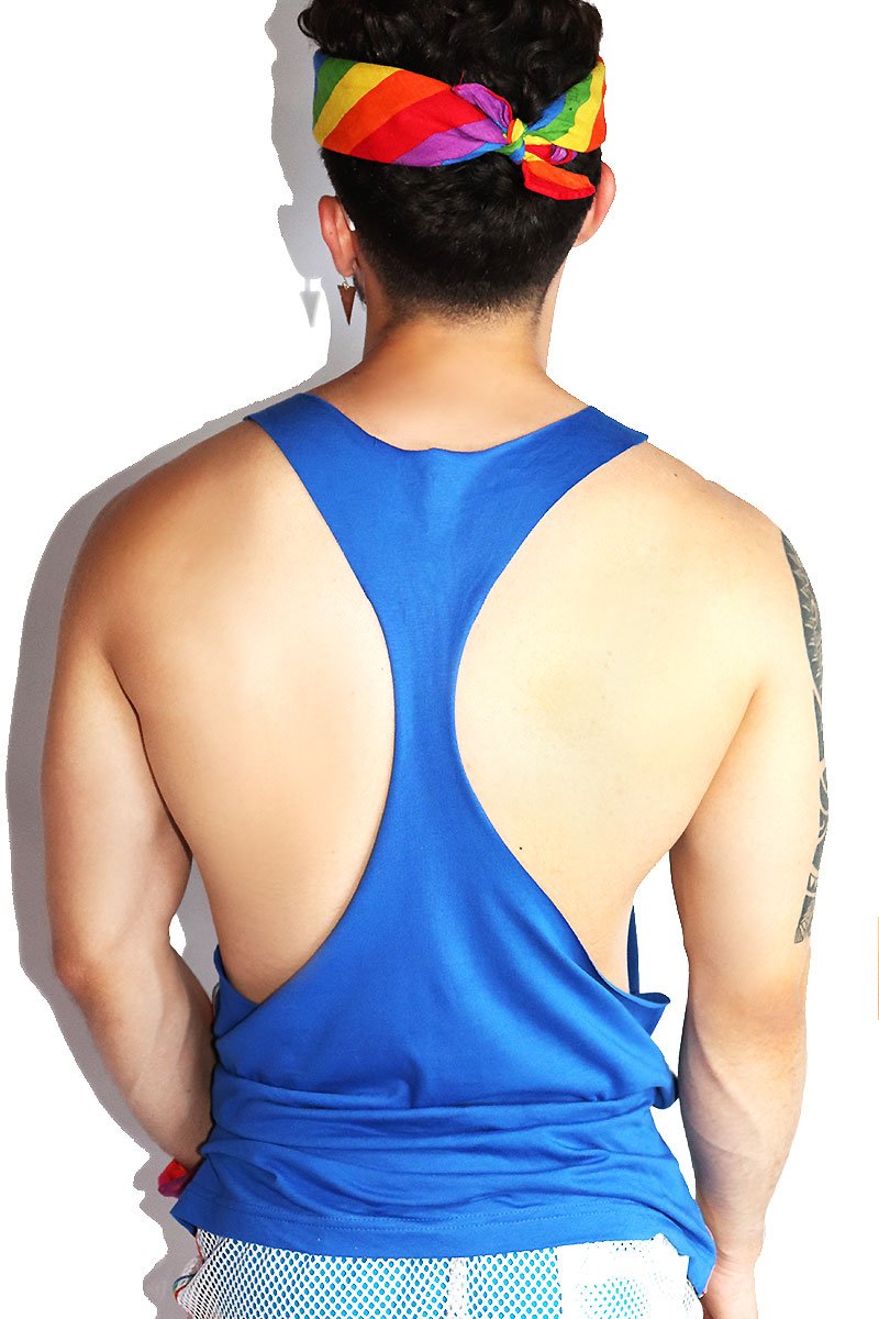 Logo Pride String Tank-Royal Blue