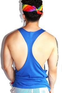 Logo Pride String Tank-Royal Blue