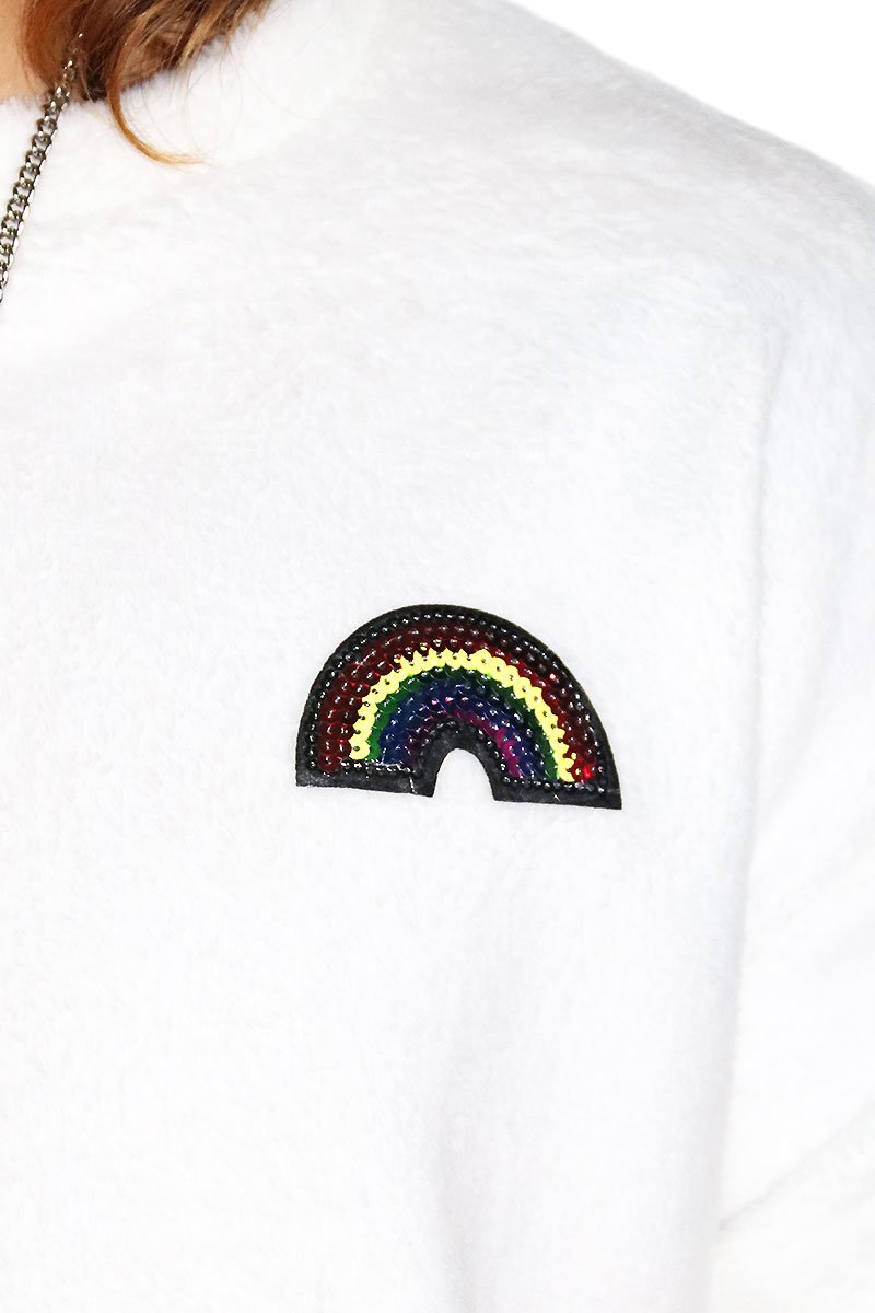 White rainbow online sweatshirt