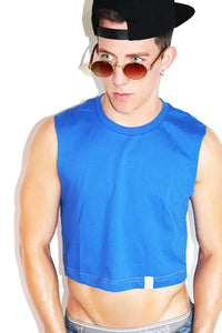 Core Crop Tank-Royal Blue