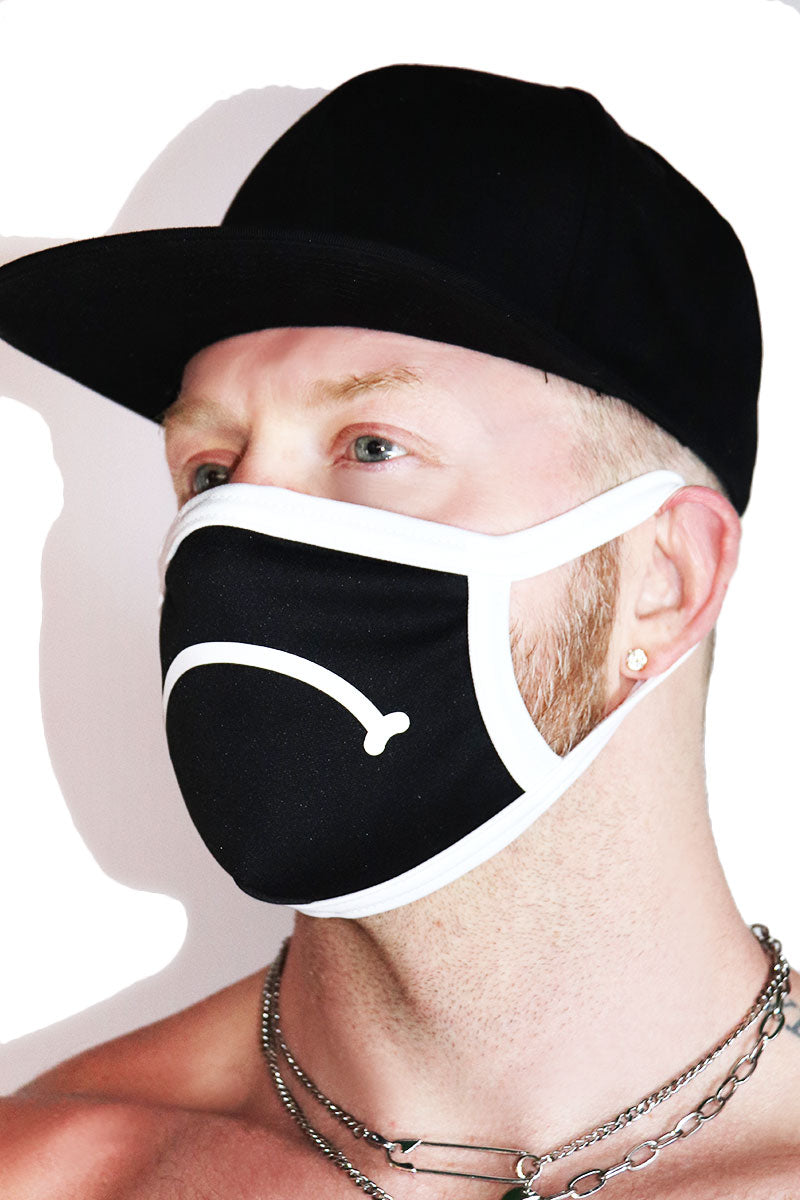 Sad Face Mask- Black