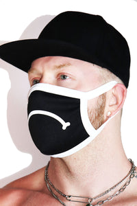 Sad Face Mask- Black