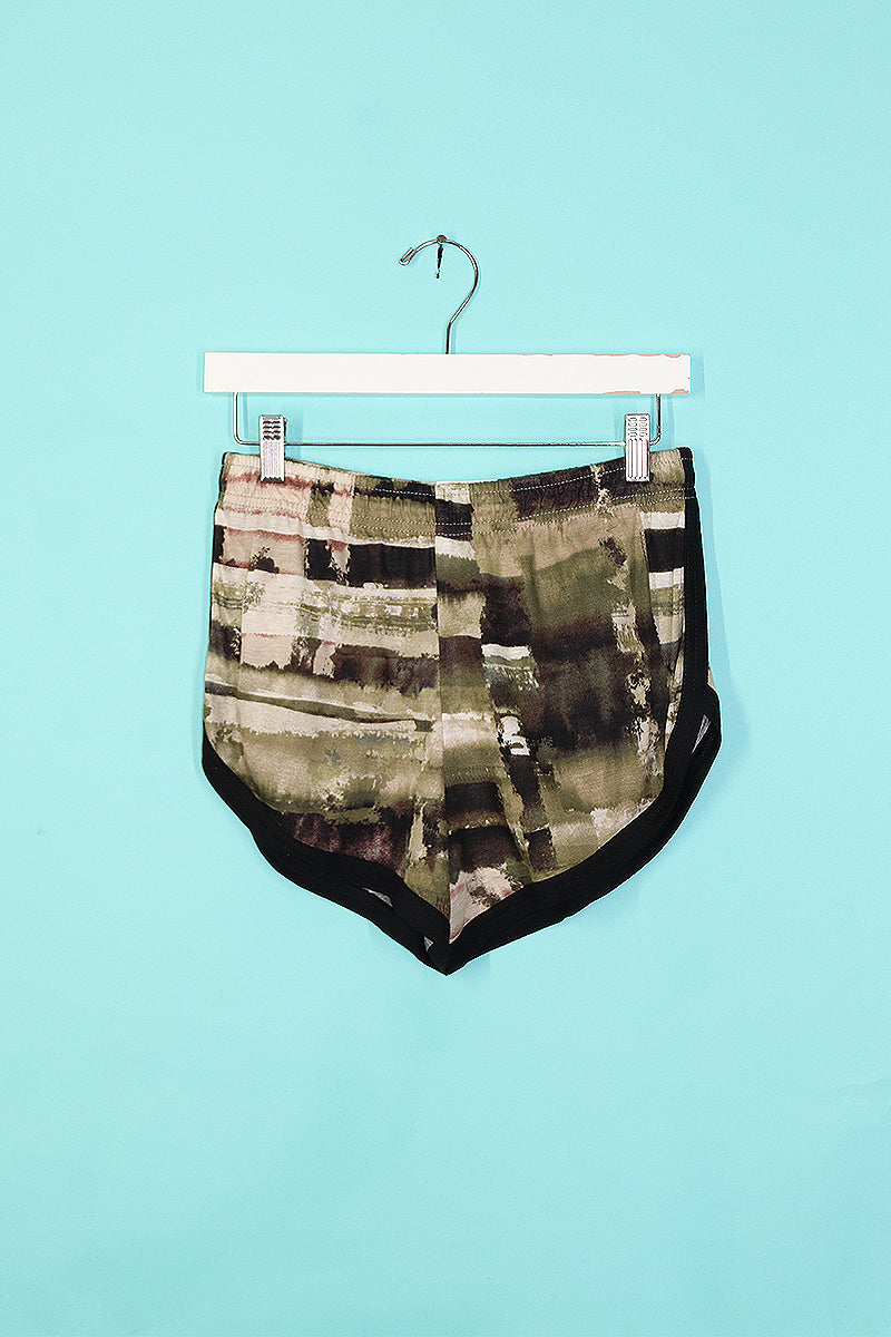 Sample#00184-Watermark Running Shorts Army- S
