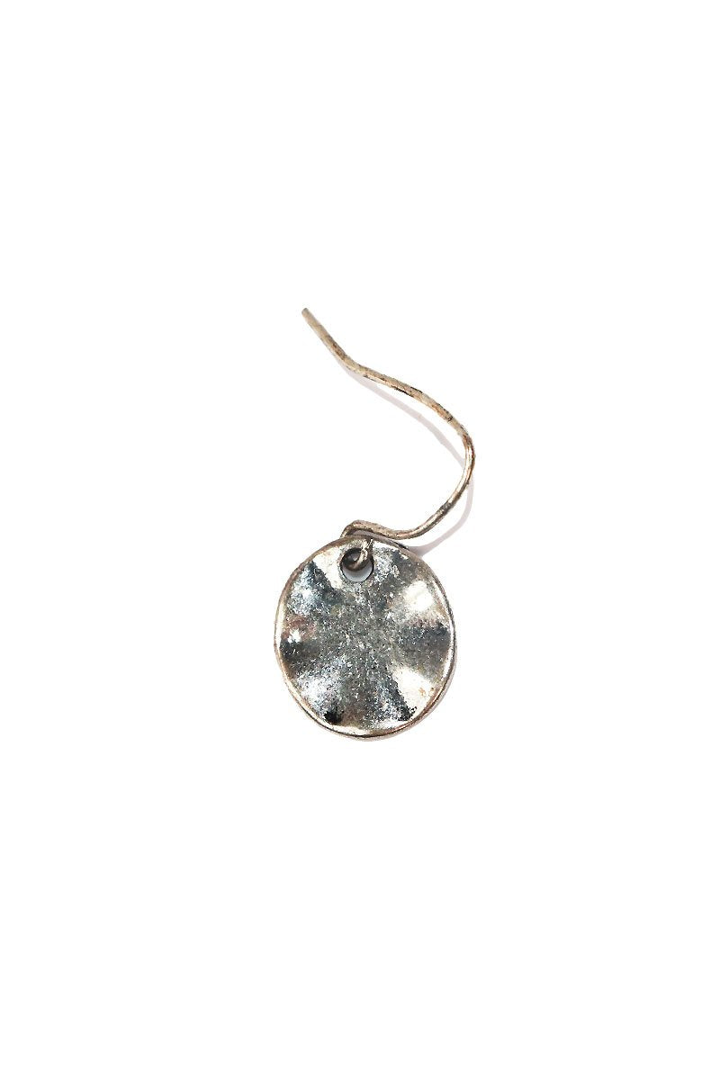 Sand Dollar Single Earring-Silver