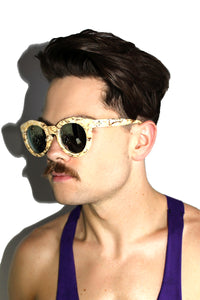 Sandstone Boston Caged Sunglasses-Yellow