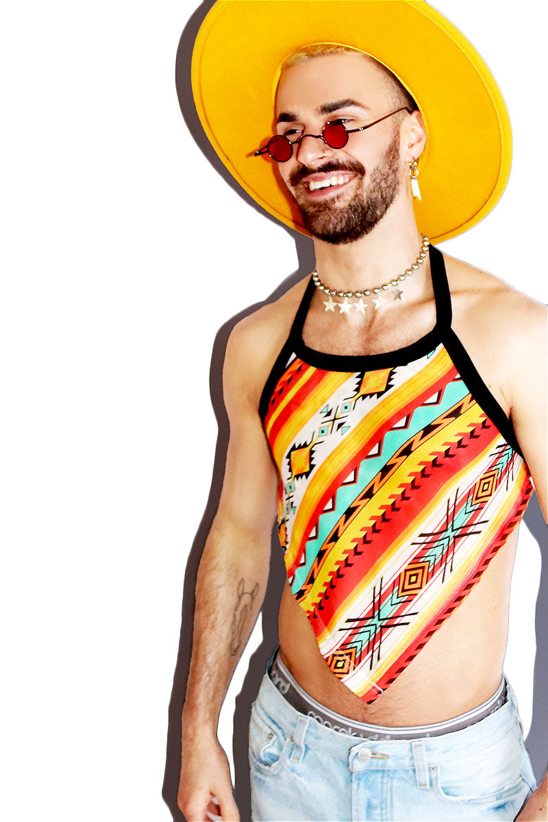 Sunrise Handkerchief Crop Tank- Orange