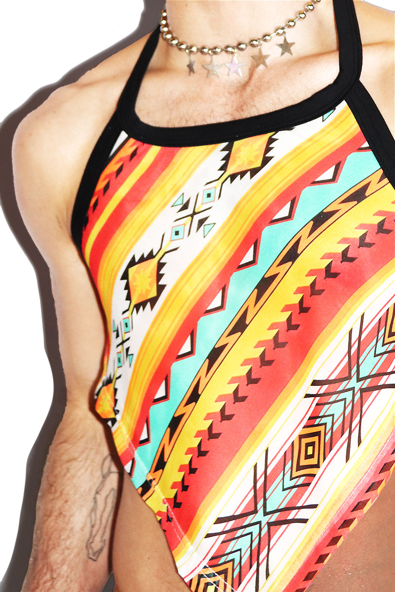 Sunrise Handkerchief Crop Tank- Orange