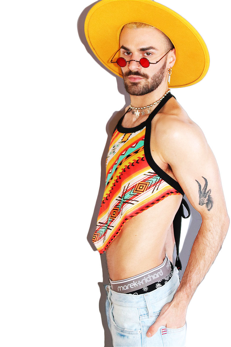 Sunrise Handkerchief Crop Tank- Orange