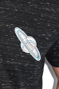 Rings of Saturn Crop Tee-Black Marble