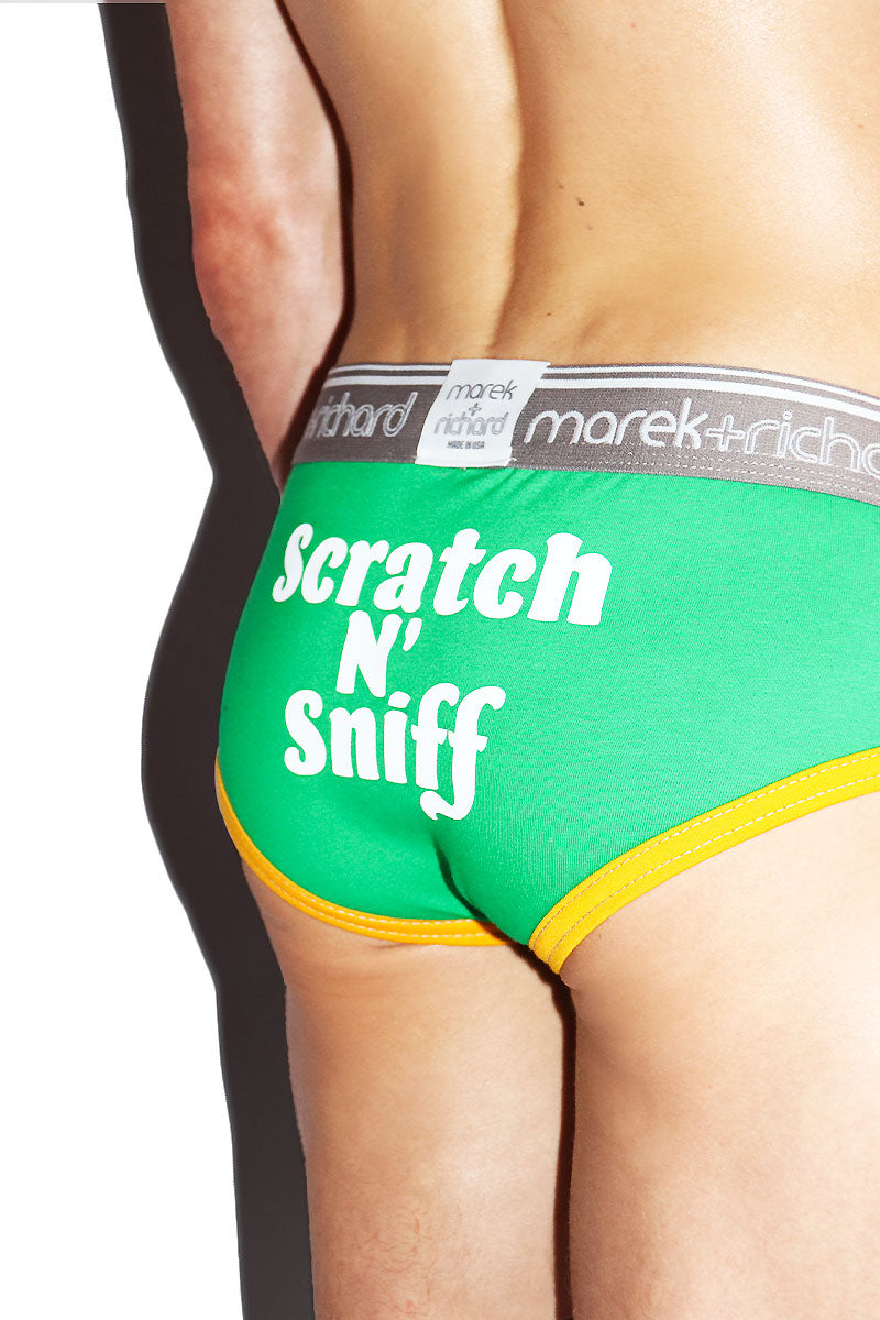 Scratch And Sniff Brief- Green