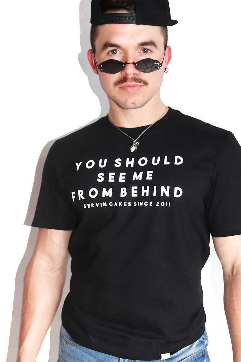 Logo From Behind Tee-Black
