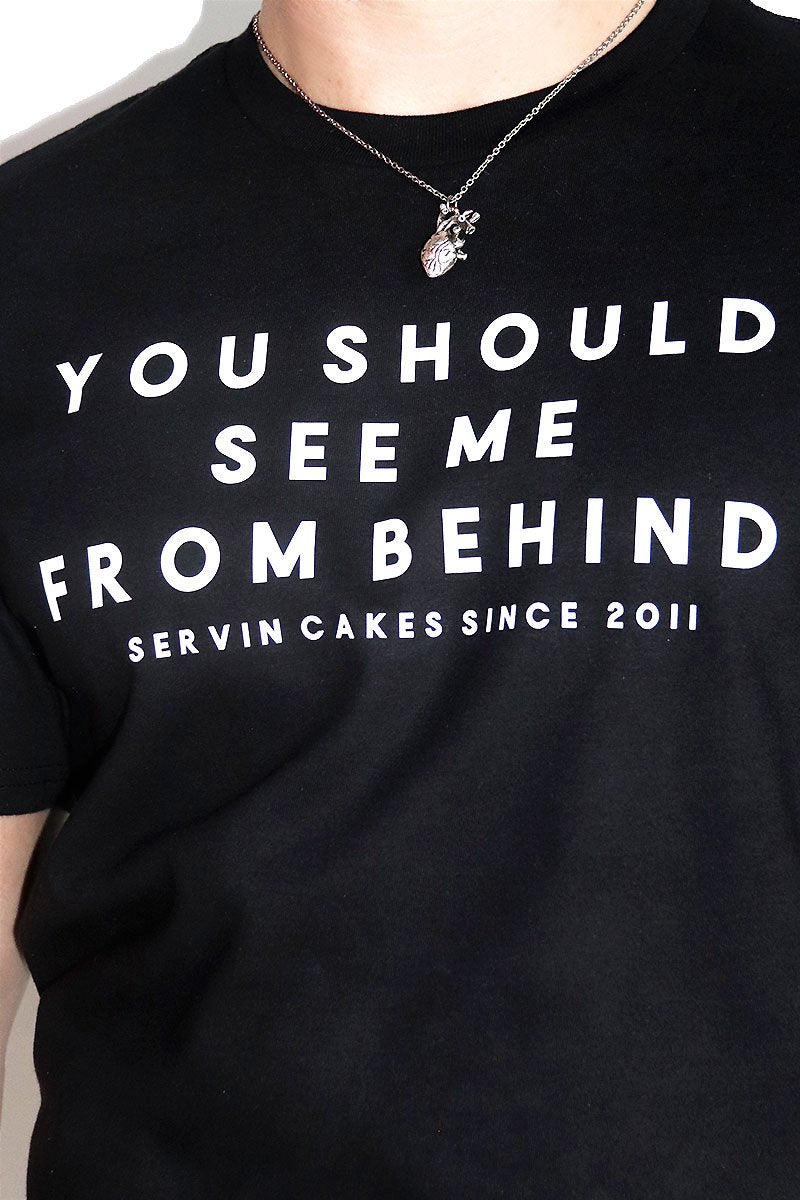 Logo From Behind Tee-Black