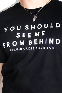 Logo From Behind Tee-Black