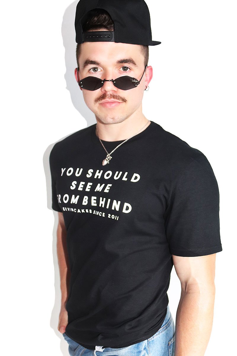 Logo From Behind Tee-Black