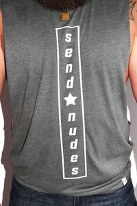 PLUS: Send Nudes Low Arm Shredder Tank- Light Charcoal