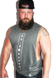 PLUS: Send Nudes Low Arm Shredder Tank- Light Charcoal
