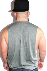 PLUS: Send Nudes Low Arm Shredder Tank- Light Charcoal