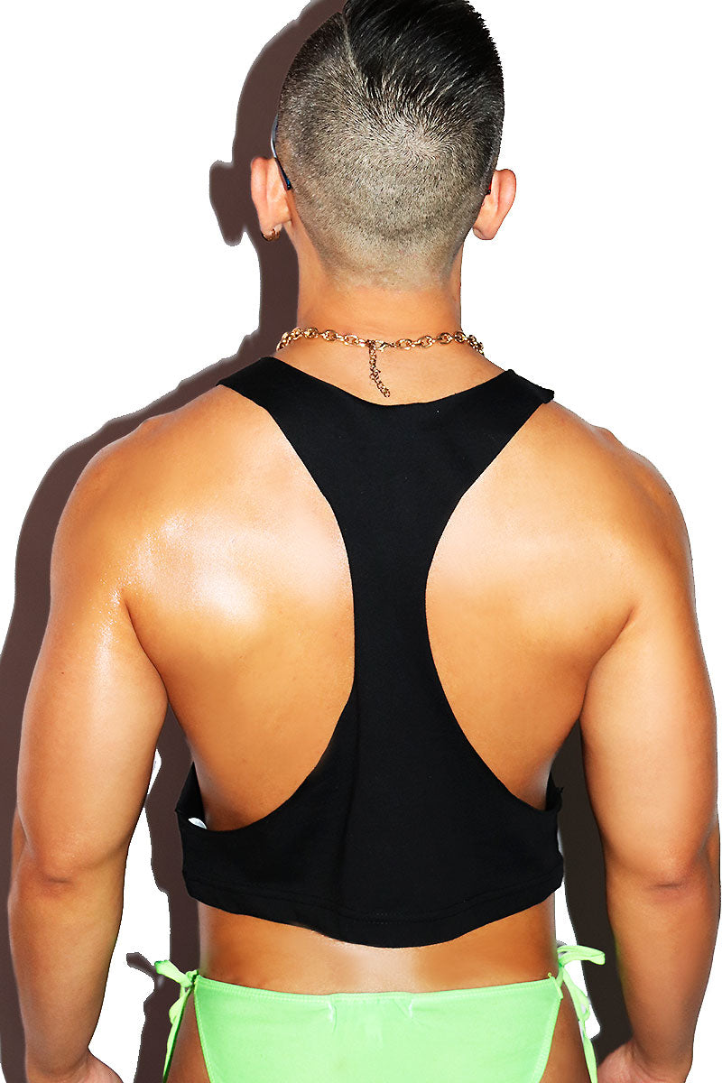 Serving Body Crop String Tank- Black