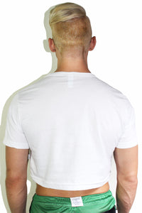 Serving Fish Crop Tee- White