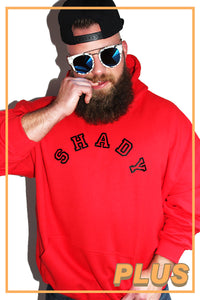 PLUS: Shady Long Sleeve Hoodie-Red