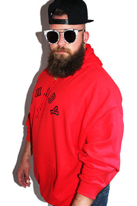 PLUS: Shady Long Sleeve Hoodie-Red