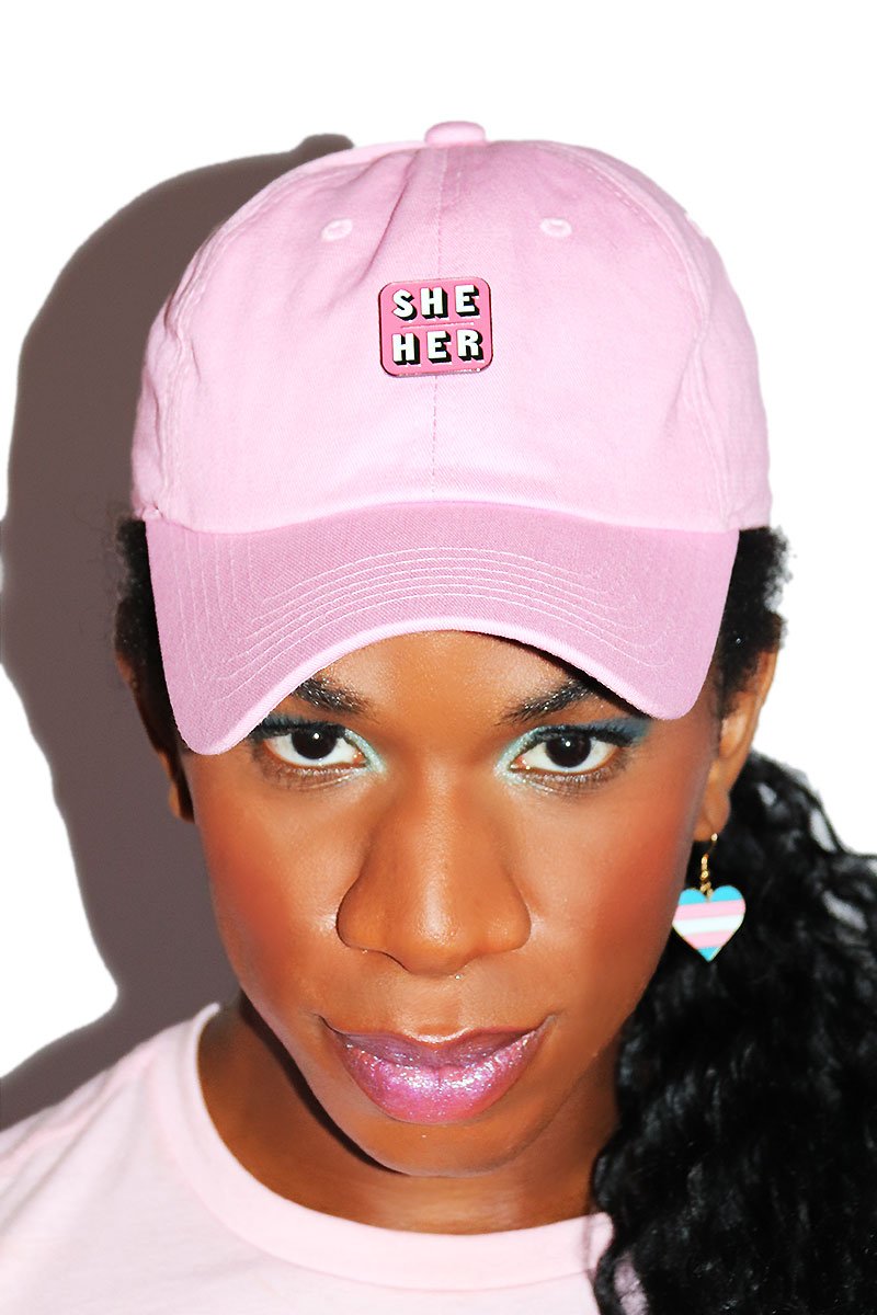 She / Her Dad Hat -Pink