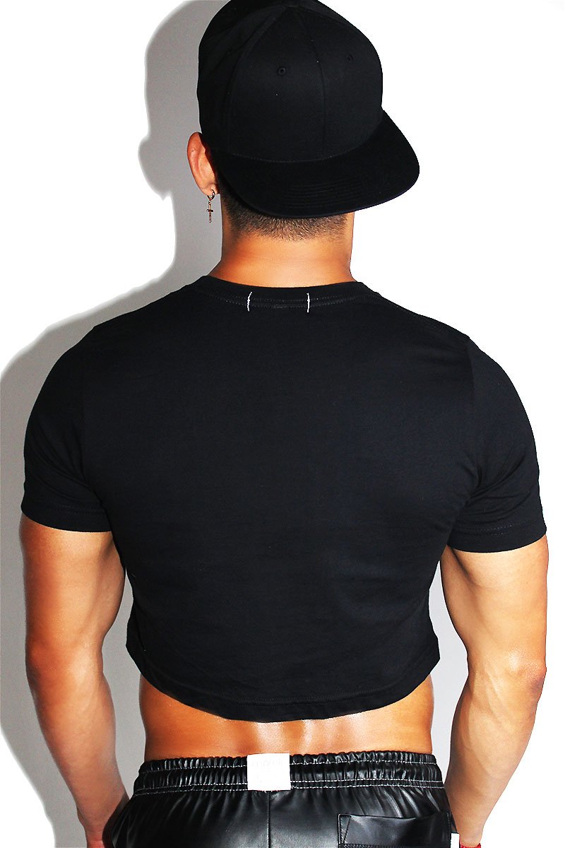Si Papi Crop Tee- Black